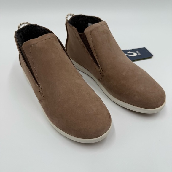 OluKai Women’s Hawai‘iloa Manu Hope Booties Taupe Grey/Off White 9.5 NWT NIB - Picture 6 of 9